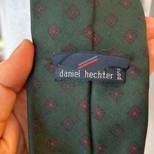 Daniel Hechter Dark Green Geometric Tie